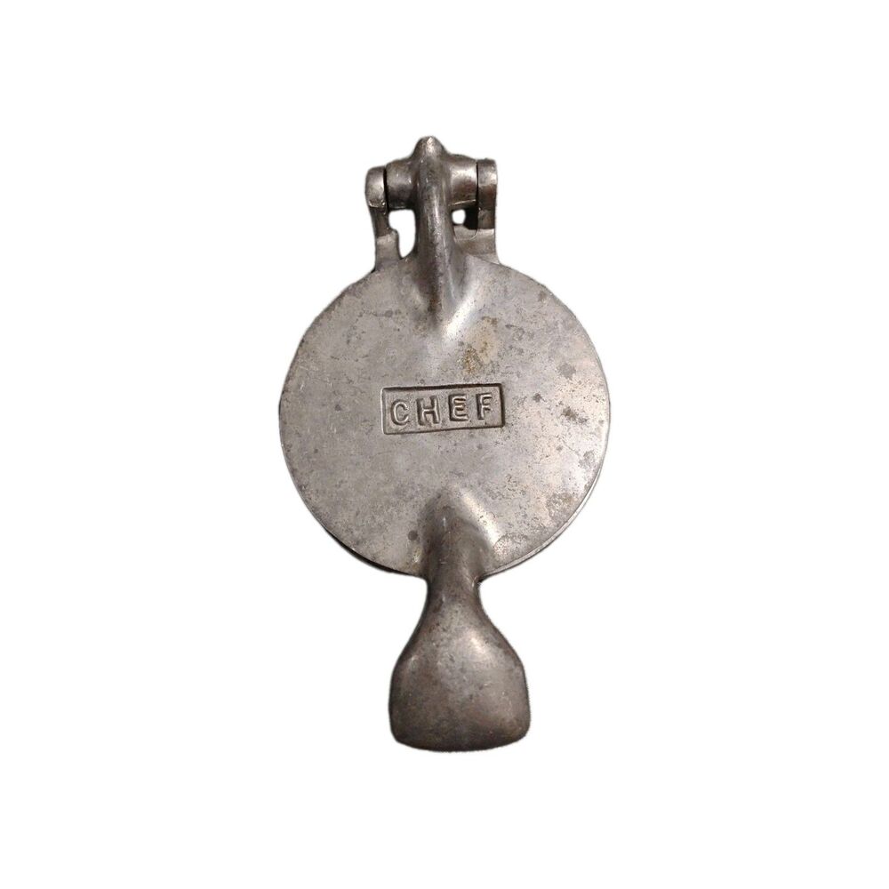 Vintage Hamburger/Tortilla Press Chef Die Cast Aluminum  Retro Kitchen 5.5"
